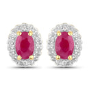 1.94 Carat Genuine Johnson Ruby and White Topaz .925 Sterling Silver Jewelry Set-3