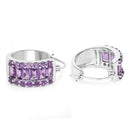 5.56 Carat Genuine Amethyst .925 Sterling Silver Earrings-3