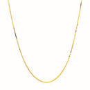 14k Yellow Gold Adjustable Box Chain 0.7mm-2