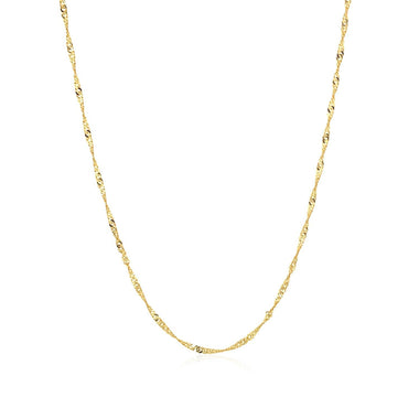 14k Yellow Gold Singapore Chain 1.5mm - 0