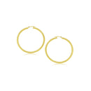 14k Yellow Gold Polished Hoop Earrings (2- mm)-1