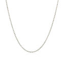 14k White Gold Diamond-Cut Bead Chain 1.2mm-3