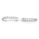 0.98 Carat Genuine Tanzanite .925 Sterling Silver Earrings-4