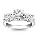 14k White Gold Five Stone Diamond Trellis Engagement Ring-1