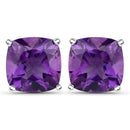 5.20 Carat Genuine Amethyst .925 Sterling Silver Earrings-1