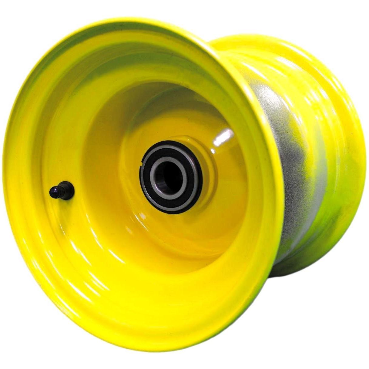 8x7 Wheel Hubbed w/25mm Bearing - J.D. Yellow