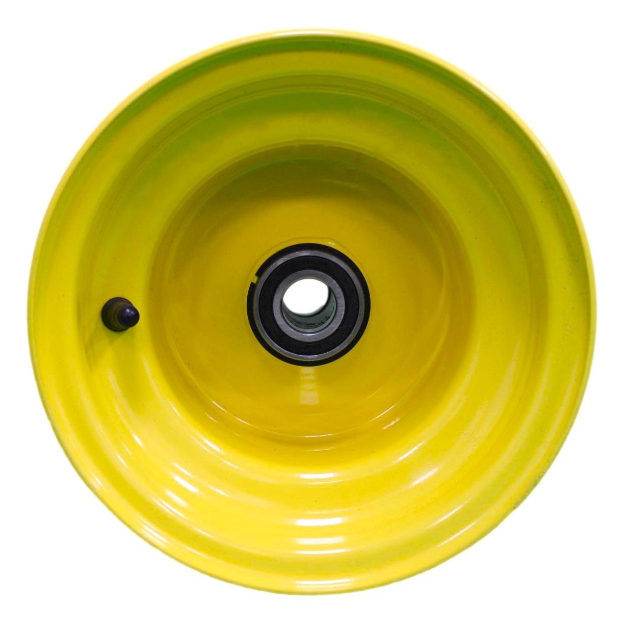 8x7 Wheel Hubbed w/25mm Bearing - J.D. Yellow (Set of 2)