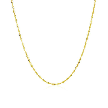 14k Yellow Gold Singapore Chain 1.0mm - 0