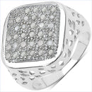 0.54 Carat Genuine White Diamond .925 Sterling Silver Ring-1