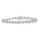 .925 Sterling Silver 1/4 Cttw Diamond Miracle-Set Teardrop Shaped 7â€ Link Bracelet (I-J Color, I3 Clarity)-2