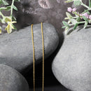 14k Yellow Gold Round Cable Link Chain 1.2mm-4