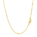 14k Yellow Gold Diamond-Cut Alternating Bead Chain 1.5mm-3