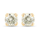 0.86 Carat Genuine LB Diamond 14K Yellow Gold Earrings-1