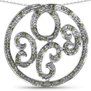 0.22 Carat Genuine Green Diamond .925 Sterling Silver Pendant-1