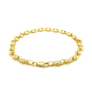 4.7mm 14k Yellow Gold Puffed Mariner Anklet-3