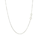 10k White Gold Classic Box Chain 0.6mm-3