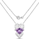 5.80 Carat Genuine Amethyst .925 Sterling Silver Pendant-2