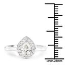 14K White Gold 0.64 Carat Genuine White Diamond Ring-3