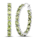 5.10 Carat Genuine Peridot .925 Sterling Silver Earrings-4