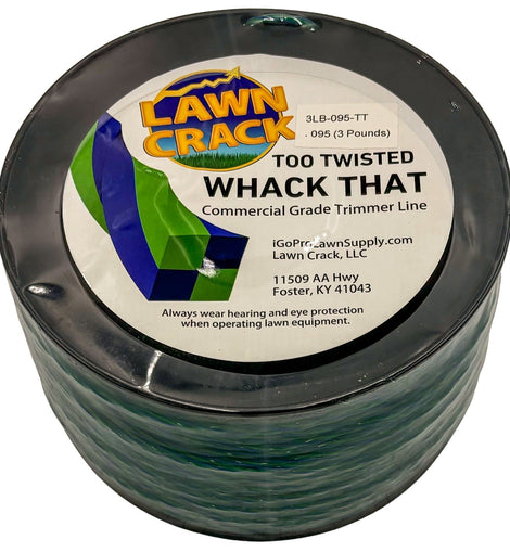 .095 Too Twisted Trimmer Line 3 Pounds Commercial Grade Lawn Crack