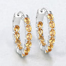 3.20 Carat Genuine Citrine .925 Sterling Silver Earrings-4
