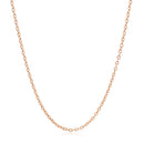 18k Rose Gold Round Oval Link Chain 1.5mm-2