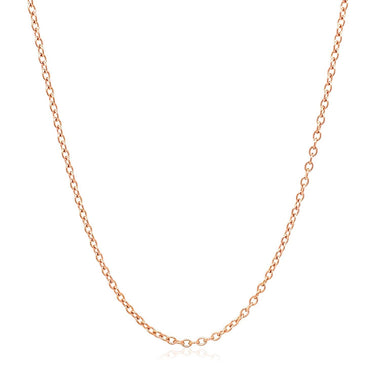18k Rose Gold Round Oval Link Chain 1.5mm - 0