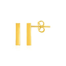 Bar Post Earrings in 14k Yellow Gold-1