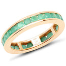 1.43 Carat Genuine Emerald 14K Yellow Gold Ring-1