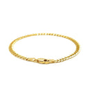 3.6mm 14k Yellow Gold Solid Curb Bracelet-3