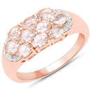 1.50 Carat Genuine Morganite .925 Sterling Silver Ring-2