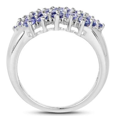 2.03 Carat Genuine Tanzanite .925 Sterling Silver Ring - 0