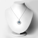 8.75 Carat Genuine Swiss Blue Topaz .925 Sterling Silver Pendant-3