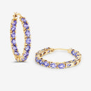 5.10 Carat Genuine Tanzanite .925 Sterling Silver Earrings-3