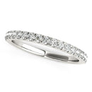 14k White Gold Pave Set Diamond Wedding Ring (1/4 cttw)-1