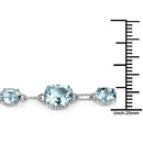20.70 Carat Genuine Blue Topaz .925 Sterling Silver Bracelet-2