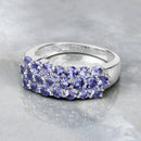 1.54 Carat Genuine Tanzanite .925 Sterling Silver Ring-4