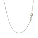 18k White Gold Diamond Cut Cable Link Chain (0.75 mm)-3