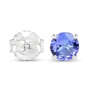 0.94 Carat Genuine Tanzanite .925 Sterling Silver Earrings-3