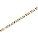 14K Yellow Gold 2 1/2 Cttw Princess-Cut Diamond Link Tennis Bracelet (H-I Color, SI2-I1 Clarity) - 7.25"-4