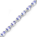 6.00 Carat Genuine Tanzanite .925 Sterling Silver Bracelet-4
