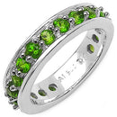 1.33 Carat Genuine Chrome Diopside .925 Sterling Silver Ring-1