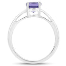 0.95 Carat Genuine Tanzanite .925 Sterling Silver Ring-2
