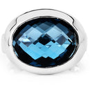 10.25 Carat Genuine London Blue Topaz .925 Sterling Silver Ring-3