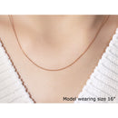 14k Rose Gold Oval Cable Link Chain 0.97mm-4