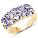 2.72 Carat Genuine Tanzanite .925 Sterling Silver Ring-1