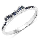0.31 Carat Genuine Blue Sapphire 14K White Gold Ring-1