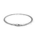3.6mm 14k White Gold Solid Curb Bracelet-3