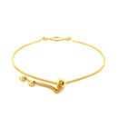 14k Yellow Gold Adjustable Evil Eye Bracelet-3