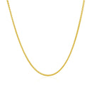 14k Yellow Gold Diamond Cut Round Wheat Chain 1.1mm-2